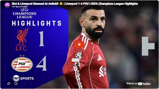 2025-2026 10 Gobshites 1-4 PSV (Wednesday 26th November 2025)