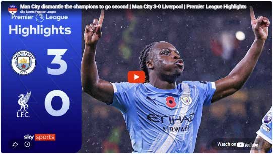 2025-2026 8 Manchester City 3-0 Gobshites (Sunday 9th November 2025)